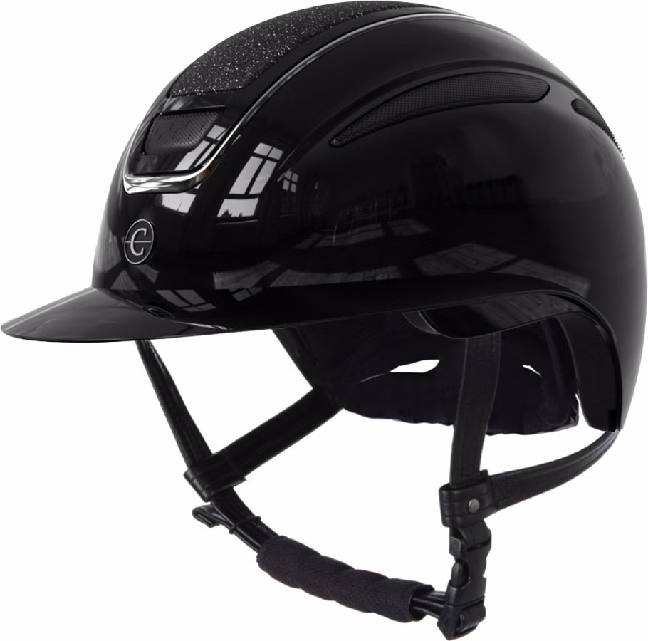Ridehjelm Elite Polo Lakk Sølv