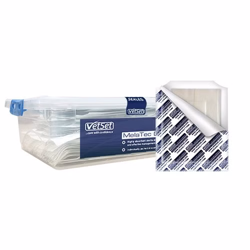 VetSet Melatec Selvklebende Kompress 100x100 mm - 30 pk