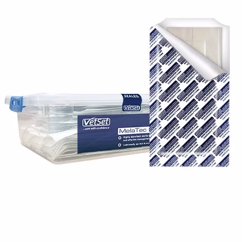 VetSet Melatec Selvklebende Kompress 200x100 mm - 50 pk