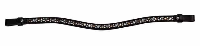 Pannebånd Silver/Peach Diamonds Svart