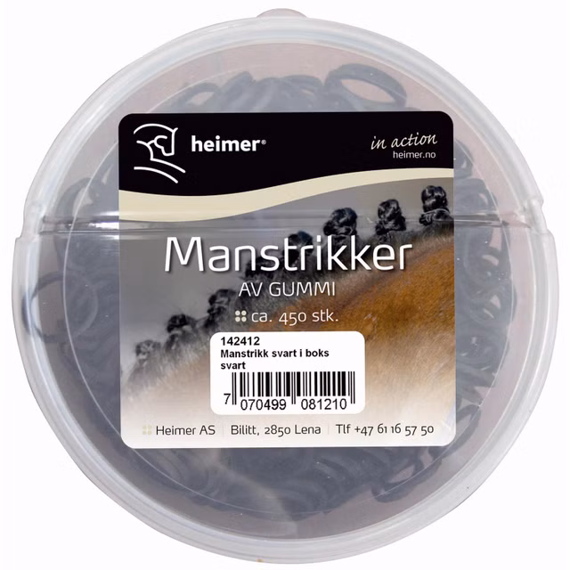 Manstrikk i Boks Heimer Gummi